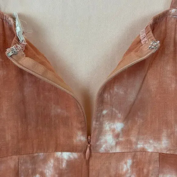 Altar’d State Cotton Linen Tie Dye Faux Wrap Sleeveless A Line Mini Dress Small - Picture 10 of 14